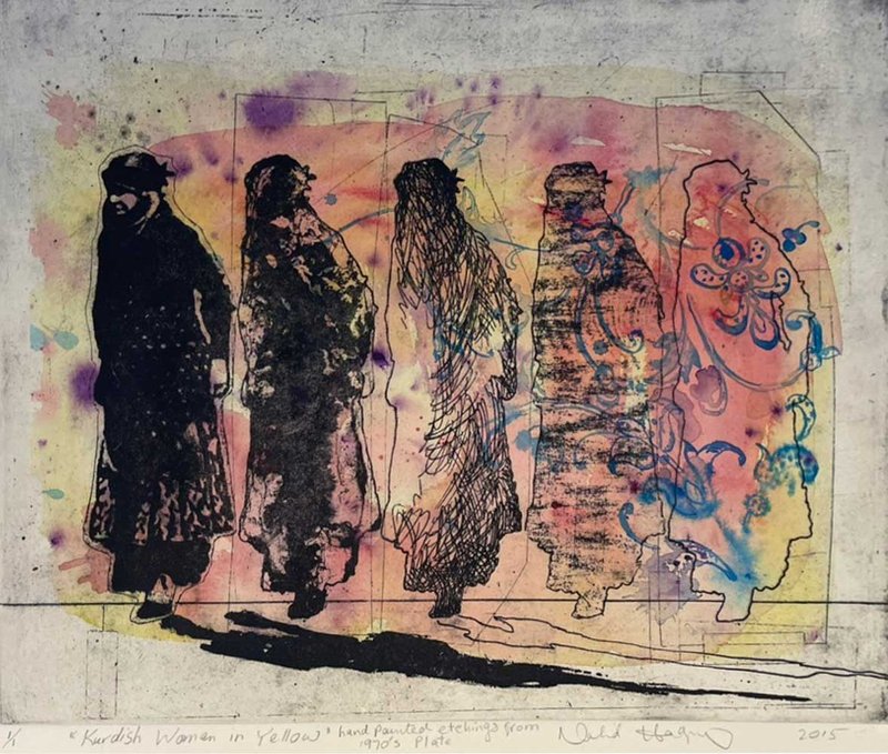 Nahid Haghighat, Kurdish Women in Yellow, 2015