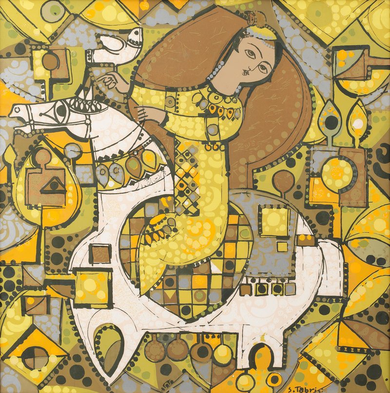 Sadegh Tabrizi, Lady on Horse