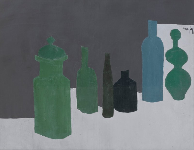 Leyly Matine Daftary, Green Bottles, 1970
