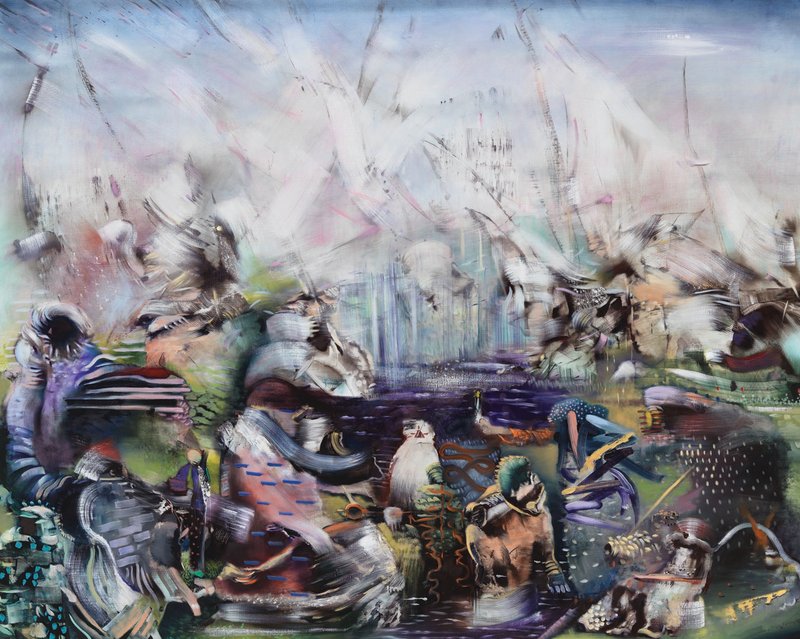 Ali Banisadr, All the Word's a Stage, 2019