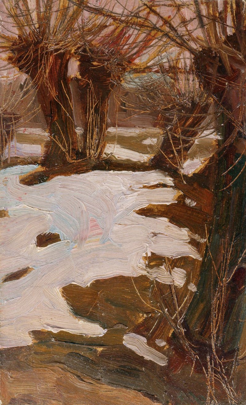 Egon Schiele, Winterlandscape with Willows, 1907