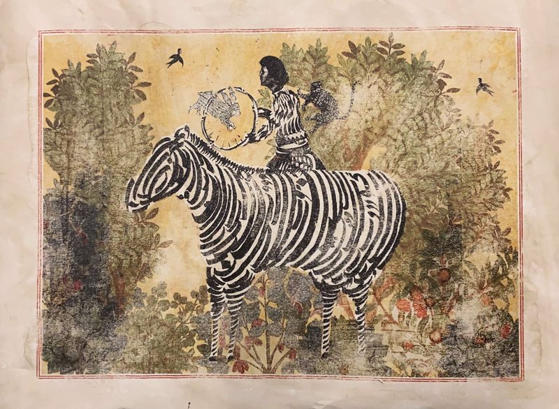 Mohammad Barrangi, Zebra Yellow, 2021