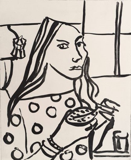 Chantal Joffe, Esme with a Dragon Fruit (My Dearest Dust), 2025