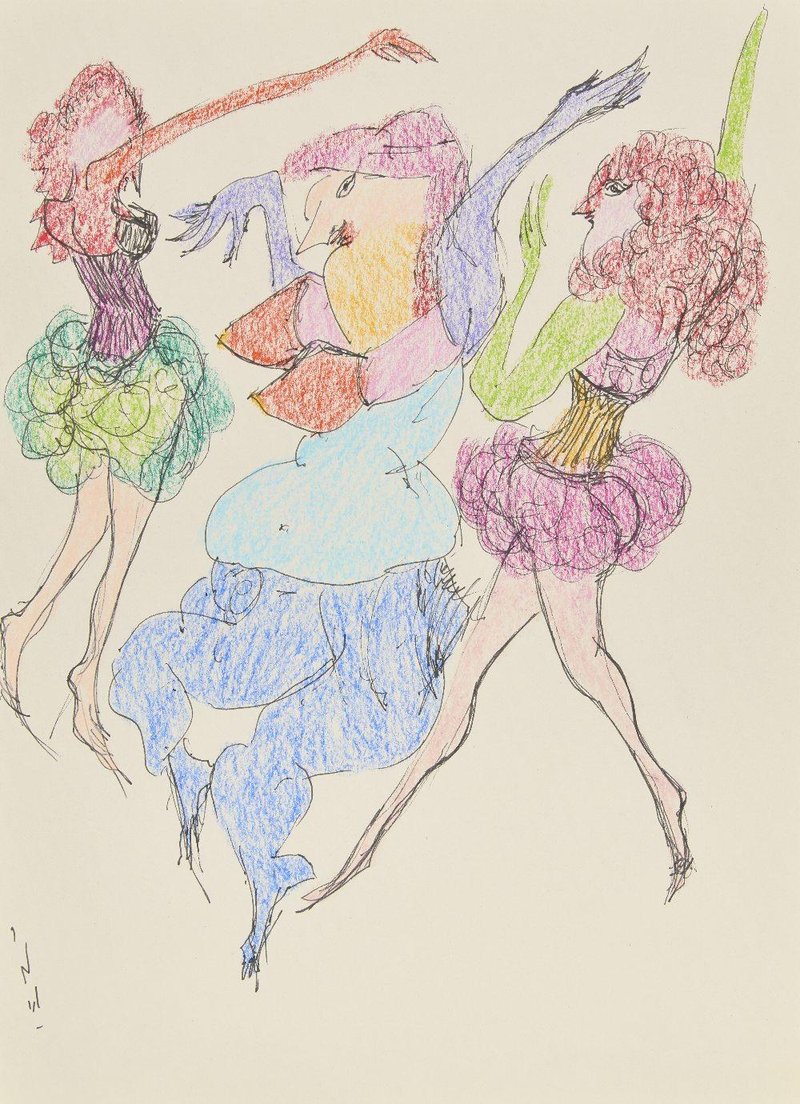 Ardeshir Mohassess, Untitled, Dancers