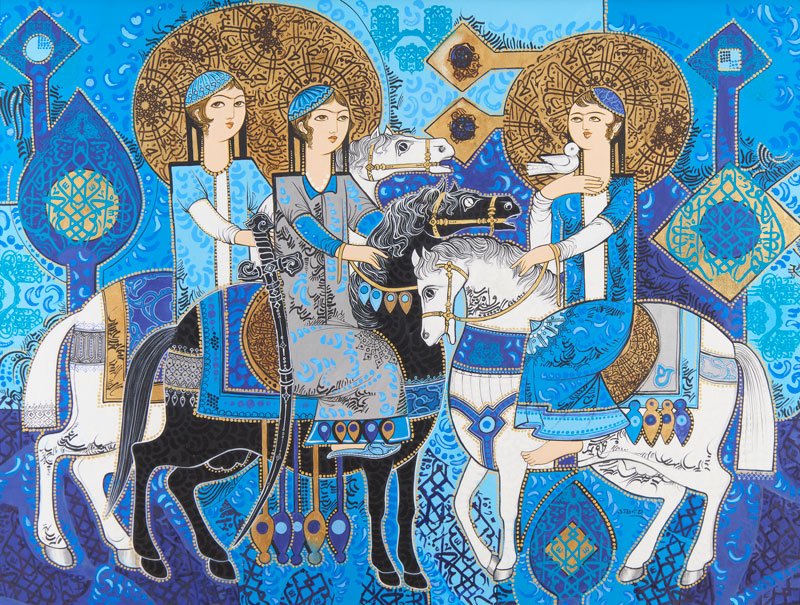 Sadegh Tabrizi, Three Riders, 1996