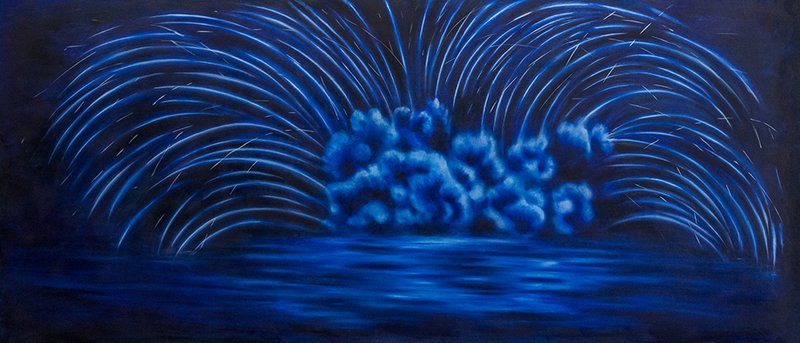 Shahrzad Jahan, Blaze on the Ocean, 2021