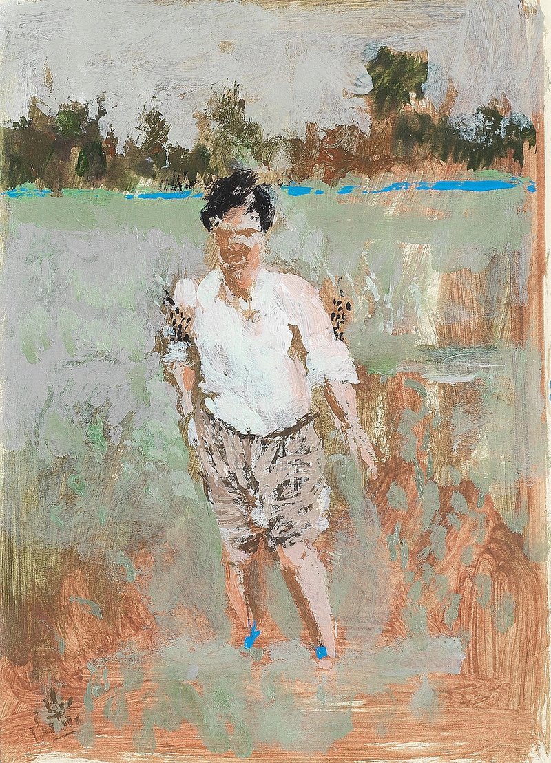 Niaz Babatabar, Man in a Field, 2017