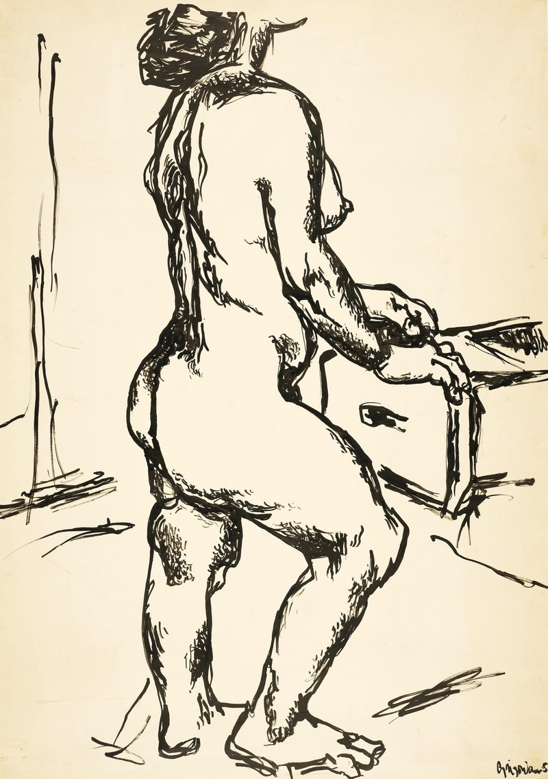 Marcos Grigorian, Standing Nude, 1950