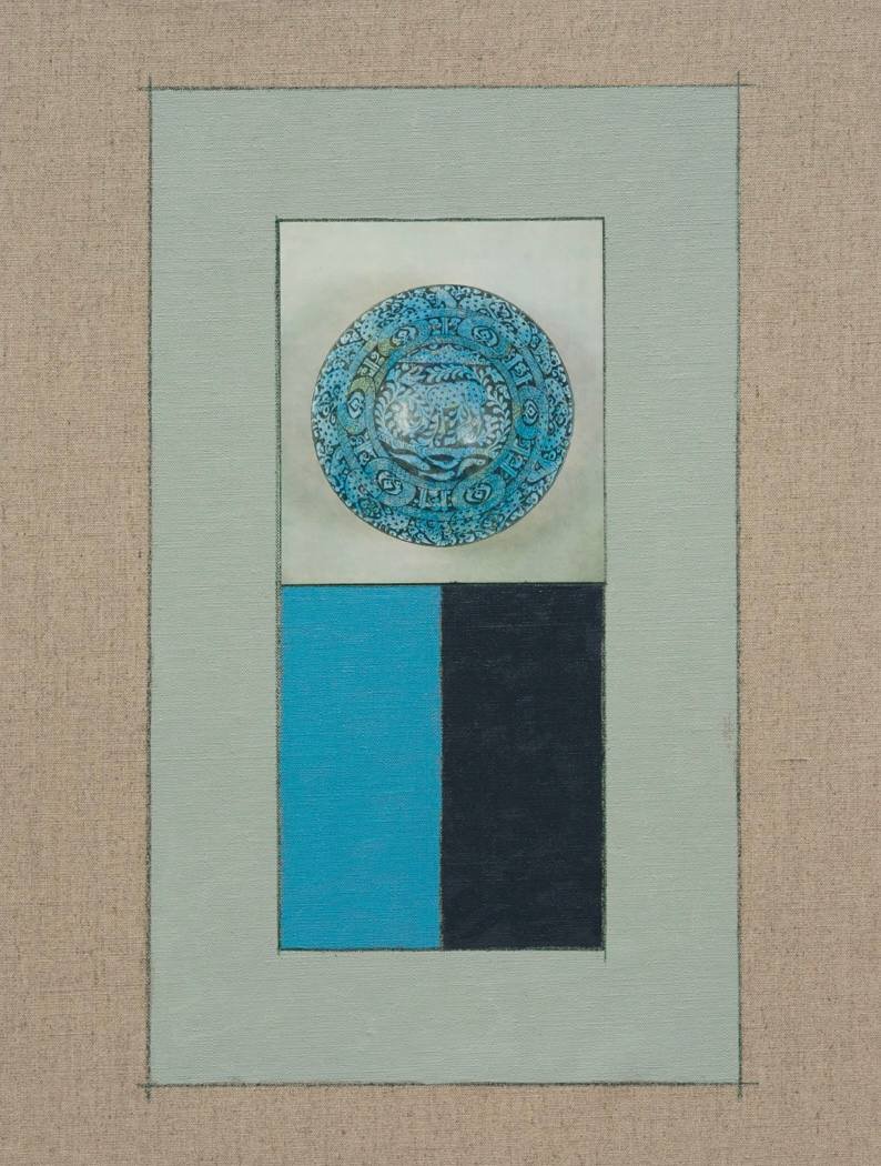 Kamrooz Aram, Color Study: Painted Black Under Clear Blue Glaze (Variation 1), 2025
