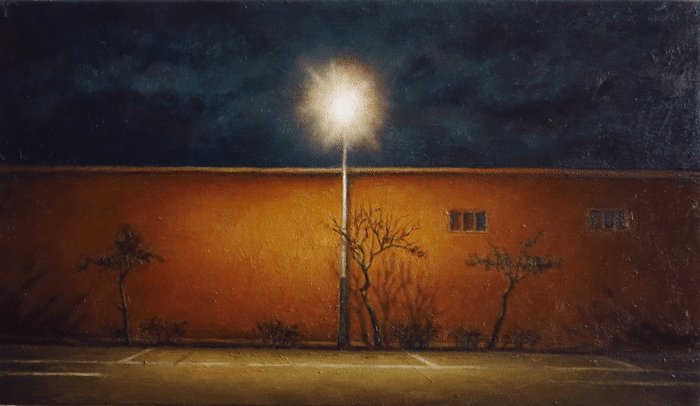 Zahra QaraKhani, The Orange Wall, 2015