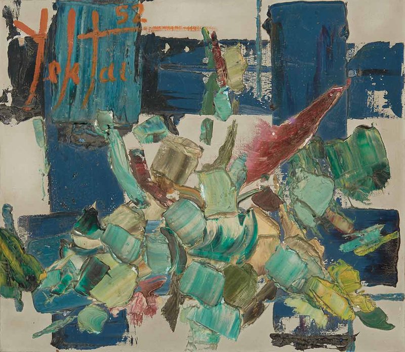 Manoucher Yektai, Blue Tablecloth, 1952