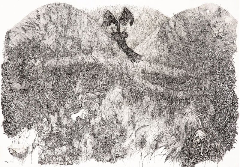 Niloofar Kasbi, Bird and Flower, 2020