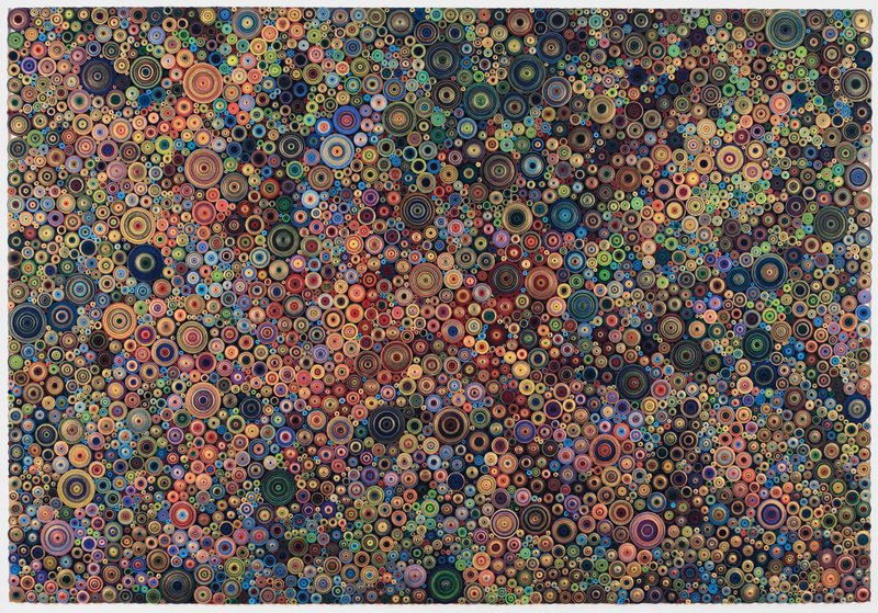 Hadieh Shafie, Dipped in Ultramarine Blue, Phthalo Blue and Phthalo Green, 2016