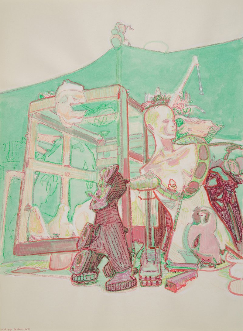 Sourena Zamani, Study for "Bound and Gaged" No.2, 2020