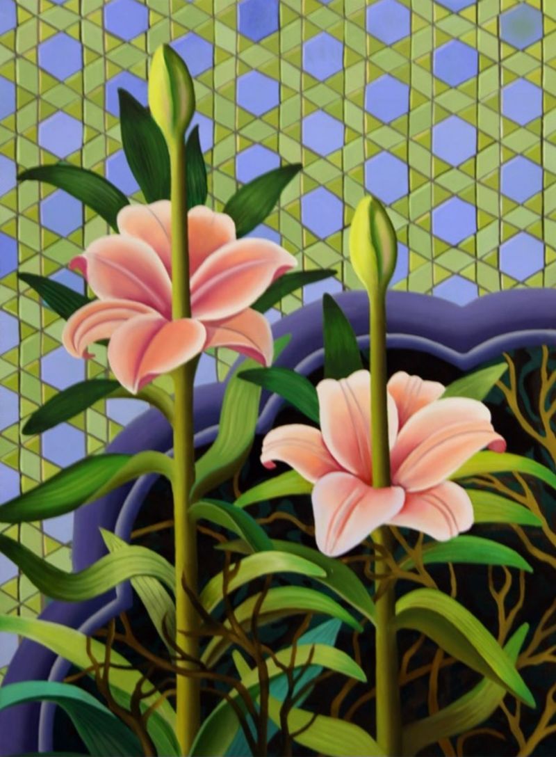 Zara Rasouli, Two Lily Stems, 2026