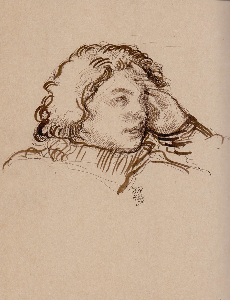 Hosein Shirahmadi, A portrait (Ghazaleh), 2020