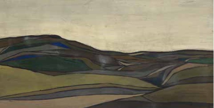 Sirak Melkonian, Abstract Landscape with Green, 1970