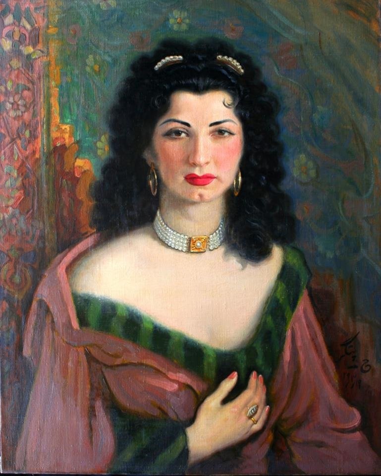 Jafar Petgar, Mrs Azodi Portrait, 1950