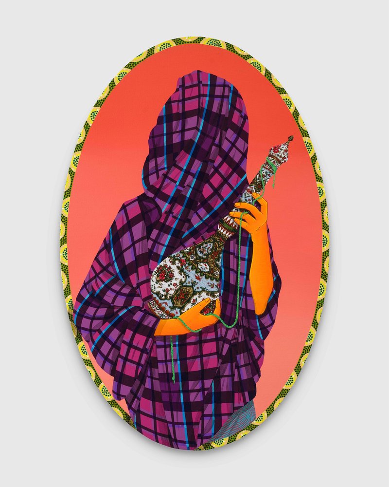 Amir H Fallah, Gilded Vase, 2024