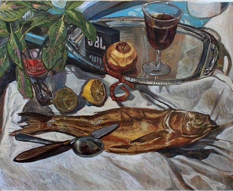 Farsam Sangini, Self Portrait and Still Life, 2018