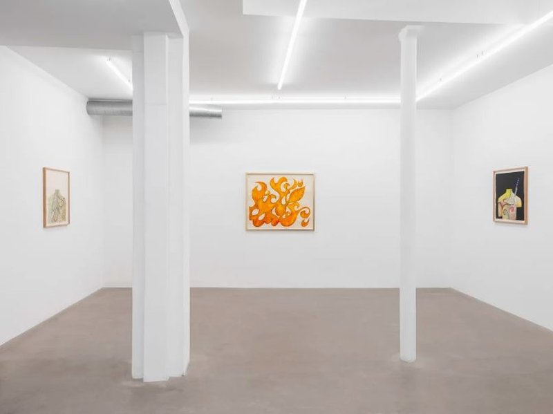 With My Back to the World, installation view