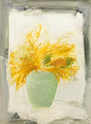 Farideh Lashai, Still Life in Yellow, 1971