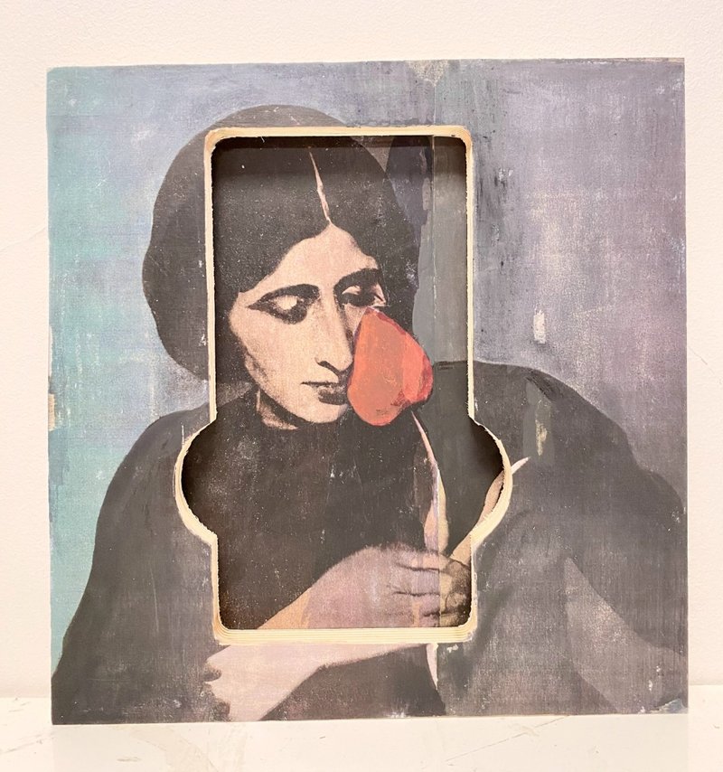 Malihe Zafarnezhad, Woman with a Tulip, 2023
