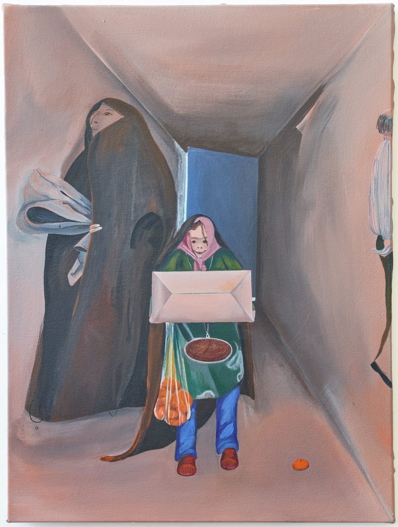 Sara Rahmanian, Tangerines and Cake, 2024