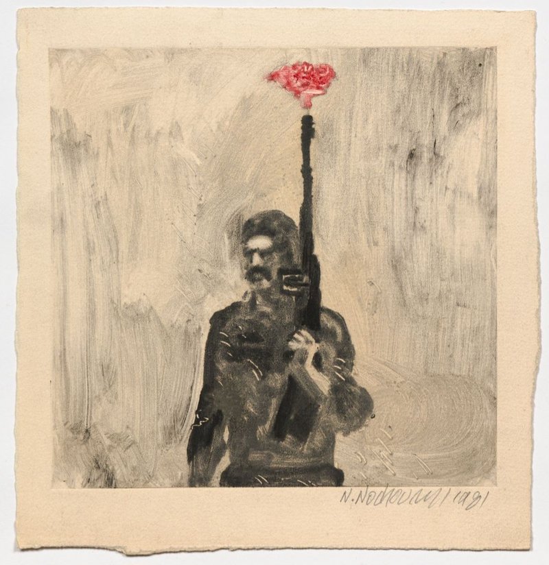 Nikzad Nodjoumi, Gun and Flower, 1981