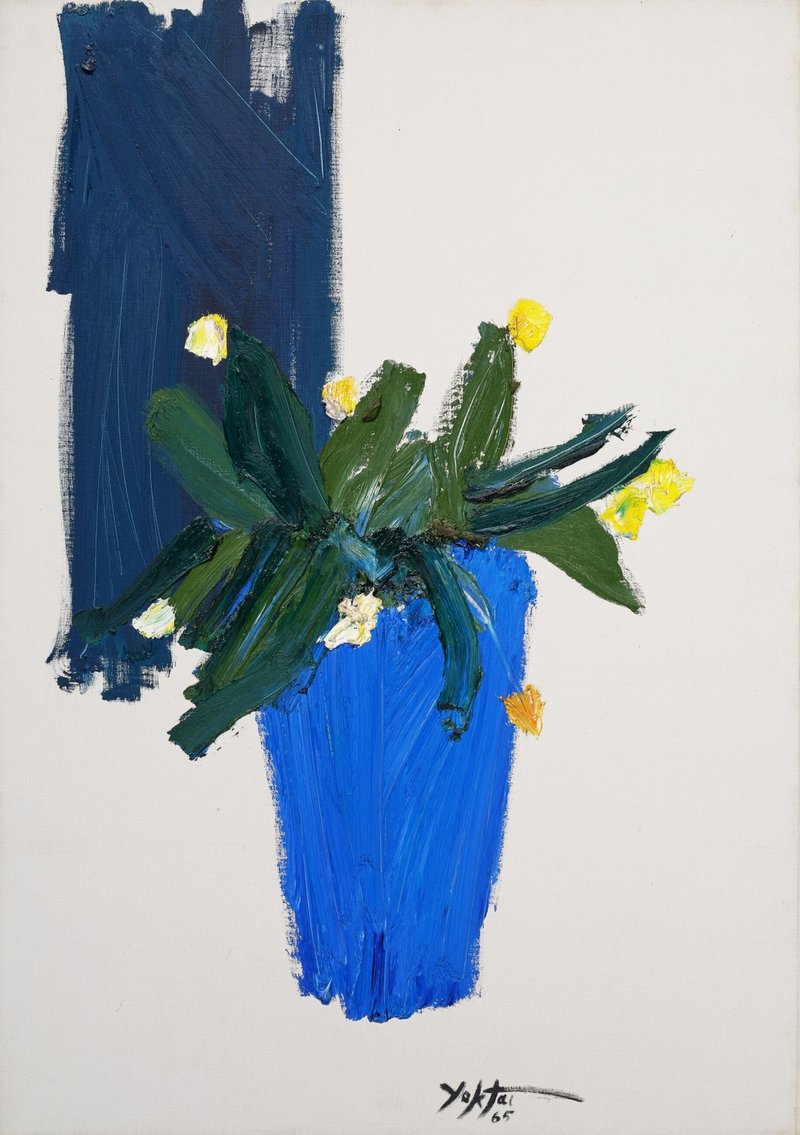 Manoucher Yektai, Untitled (Blue Vase), 1965