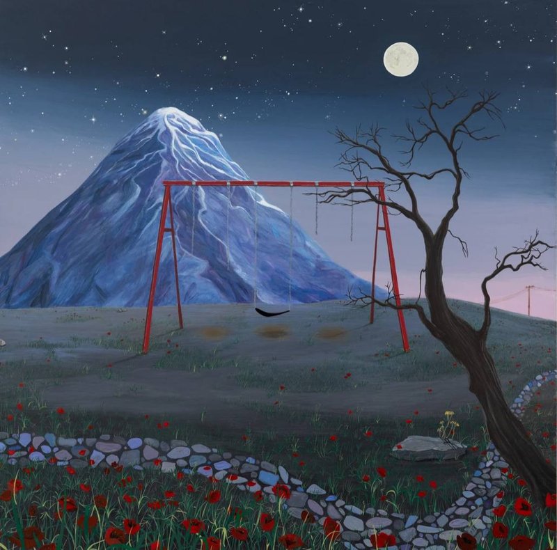 Azadeh Nia, Purple mountain, 2023