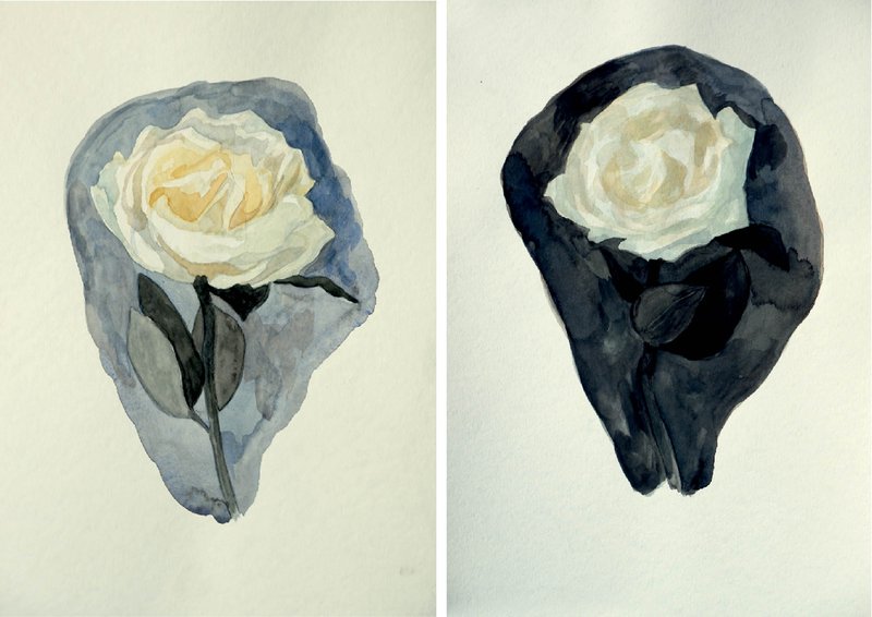 Hosein Shirahmadi, White Rose in two variation, 2020