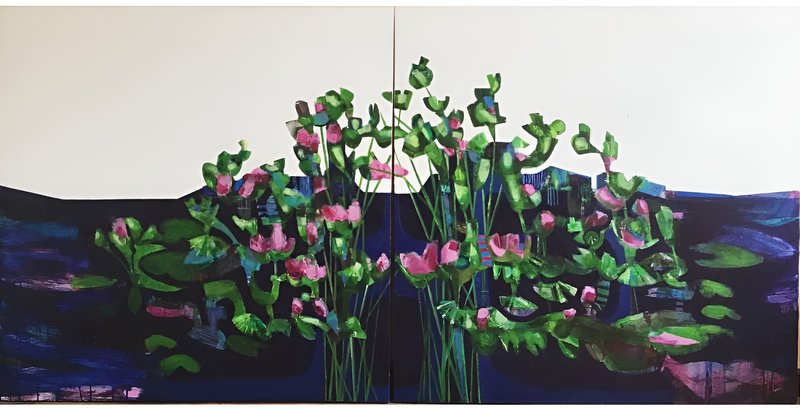 Golnaz Golshan, Sound of Water, a Frog Jumps in, 2025