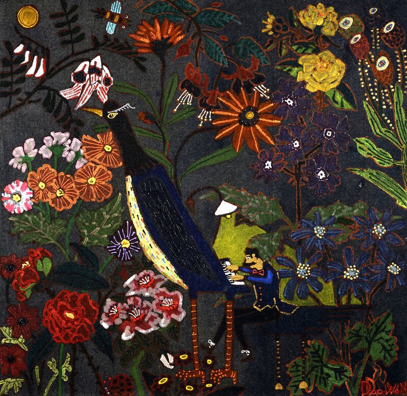 Doowon Lee, The Bird Pianist in the Flower Garden, 2025