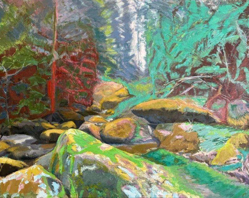 Stefan Ullrich, Doost Landscape in Red and Green, 2023