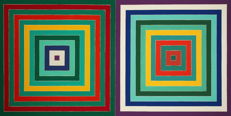 Frank Stella, Scramble: Green Double/ Left N, Right 8, 1977