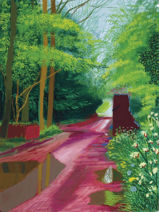 David Hockney, The Arrival of Spring in Woldgate, East Yorkshire in 2011 (twenty eleven) - 11 May 2011, 2011