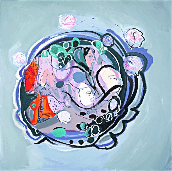 Rokni Haerizadeh, Figurative Composition, 2008