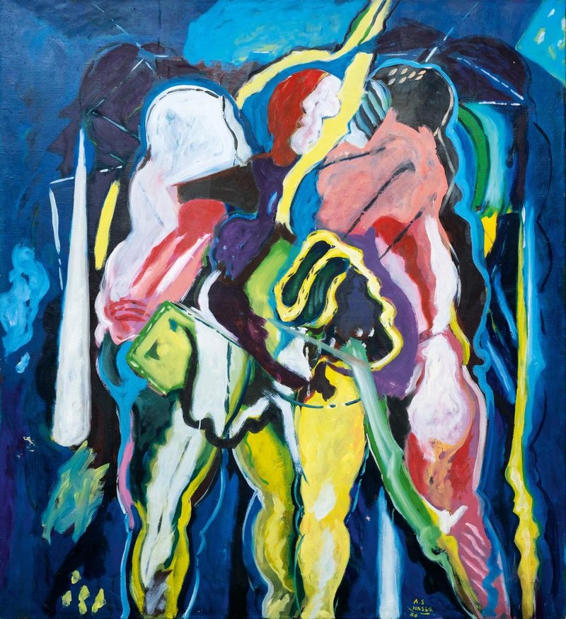 Ali Nassir, Figure Composition, 1986