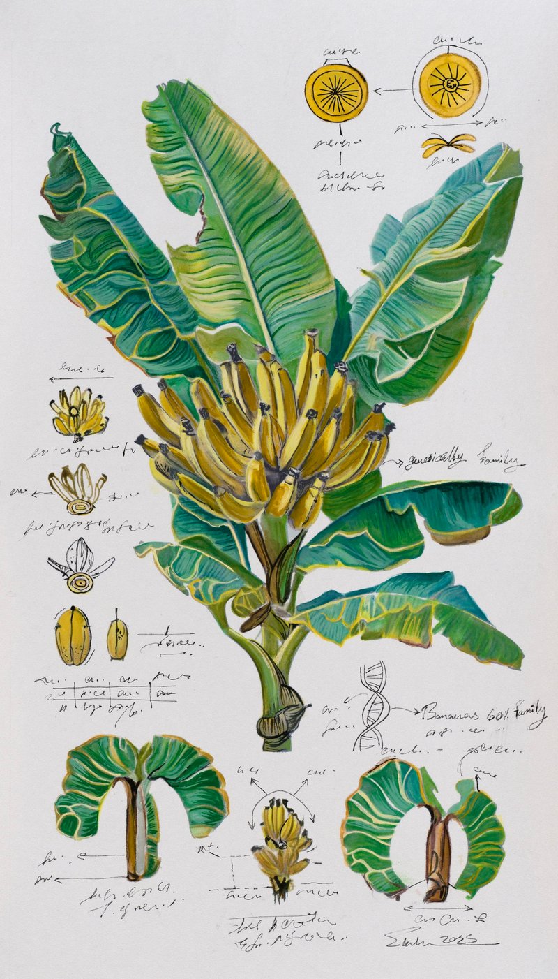 Elaheh Ramezani, Studying Specimen, Sorted, Serialized: Banana, 2025