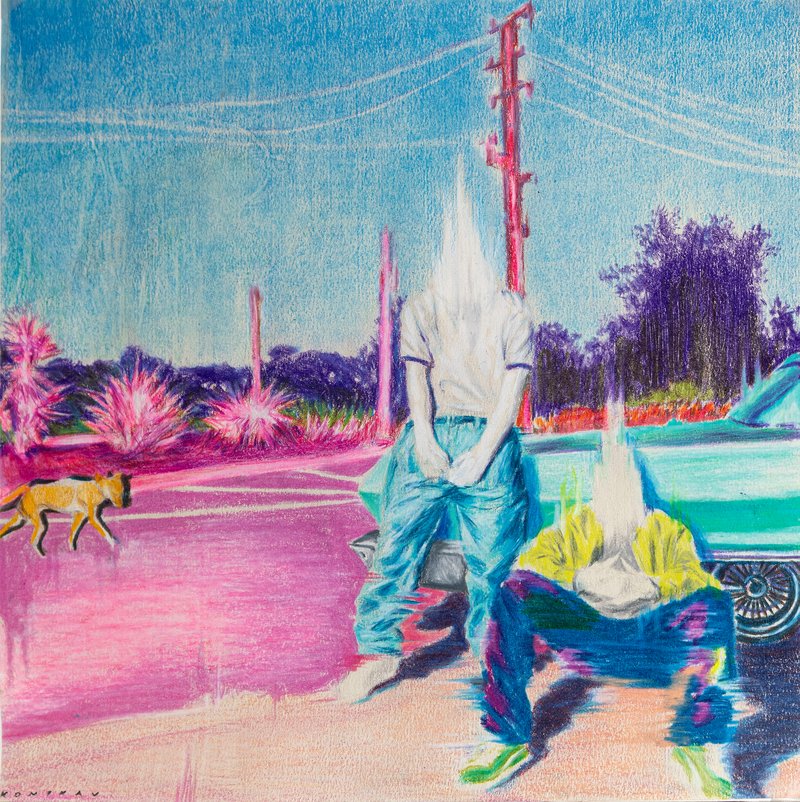 Peyman Konjkav, Pink in the Bushes, 2021