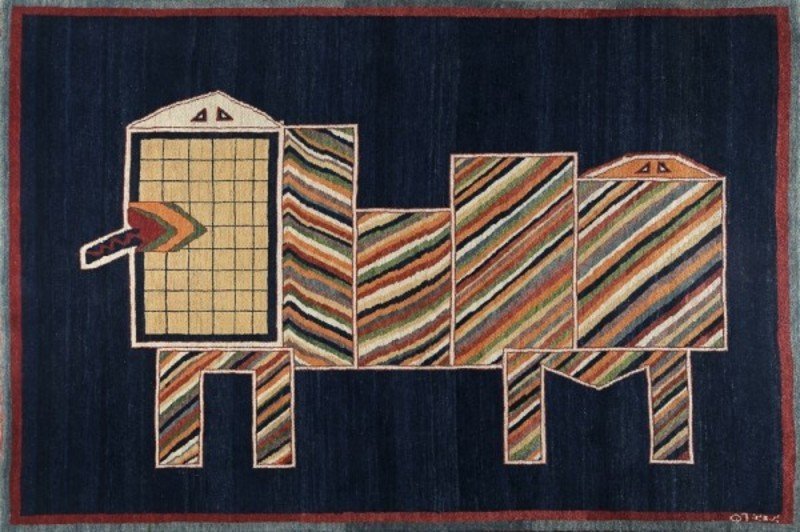 Parviz Tanavoli, Lion on Blue II, 2018