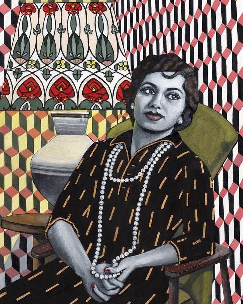 Soheila Sokhanvari, Rhapsody of Innocence (Portrait of Monir Vakili), 2022