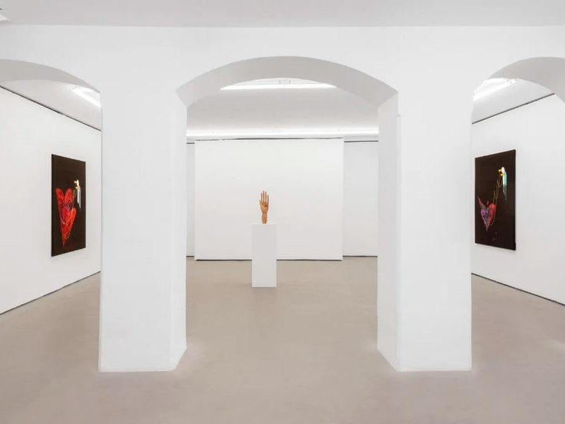 With My Back to the World, installation view