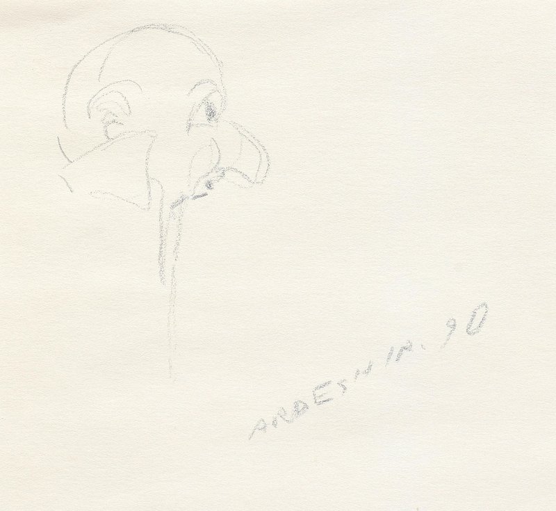 Ardeshir Mohassess, Self Portrait, 1990