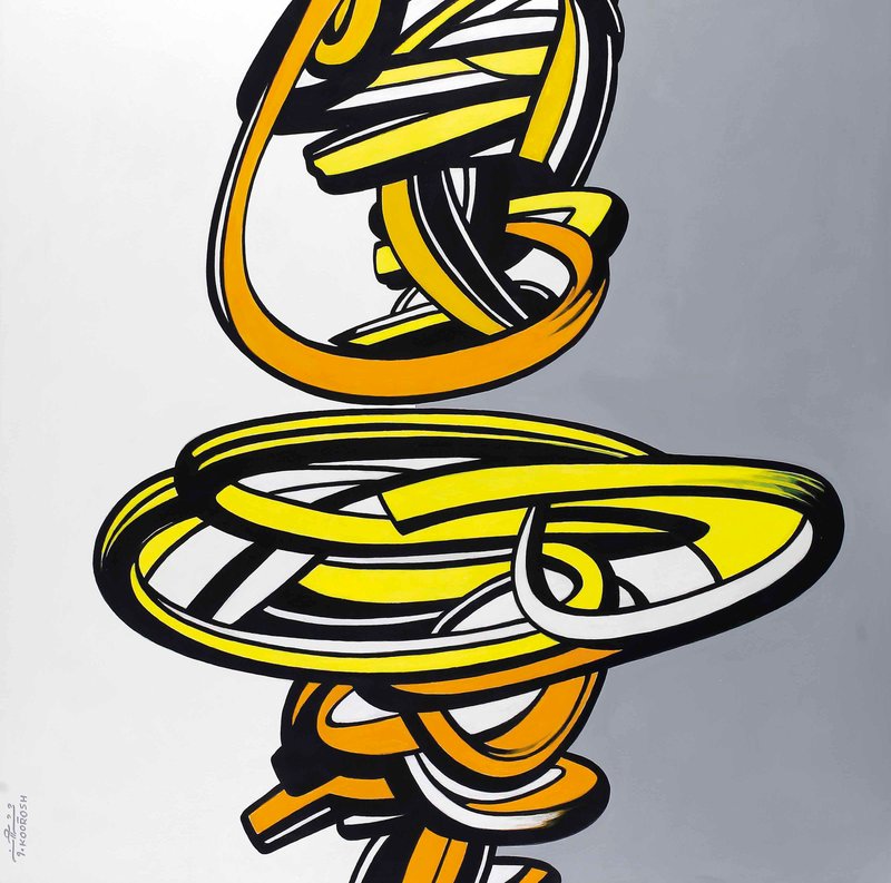 Koorosh Shishegaran, Yellow Sculpture, 2011