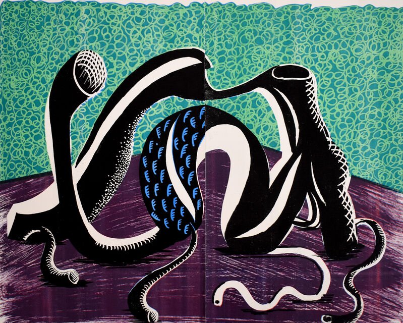 David Hockney, Extending, February, 1990