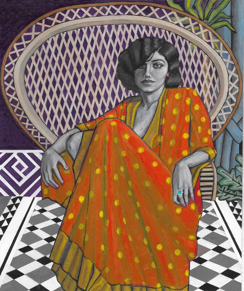 Soheila Sokhanvari, She Walks in Beauty (Portrait of Shohre Aghdashloo), 2022