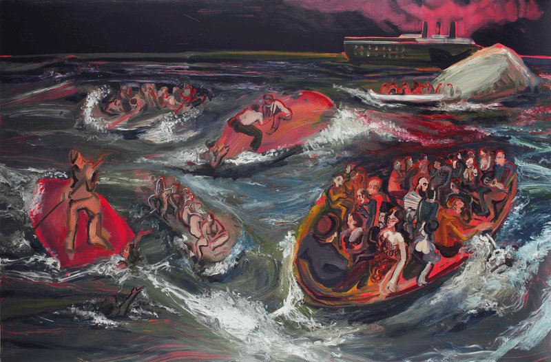 Rokni Haerizadeh, Sinking of a Book by Omar Khayyam, 2004