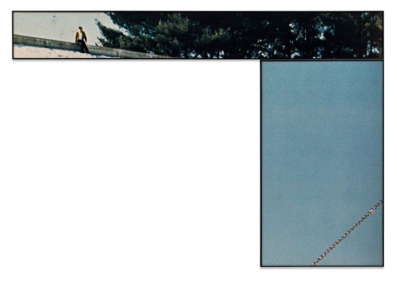 John Baldessari, Figure (Distant) and Sky (with Chain), 1990